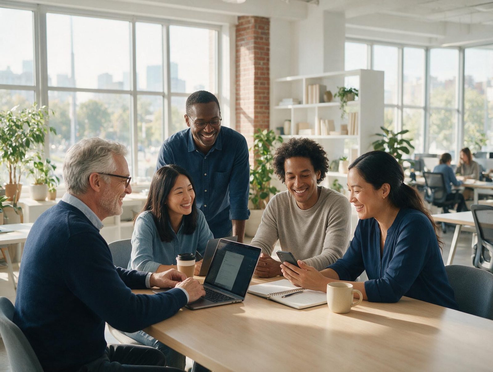 An employer team reviewing their HealthPass benefit together